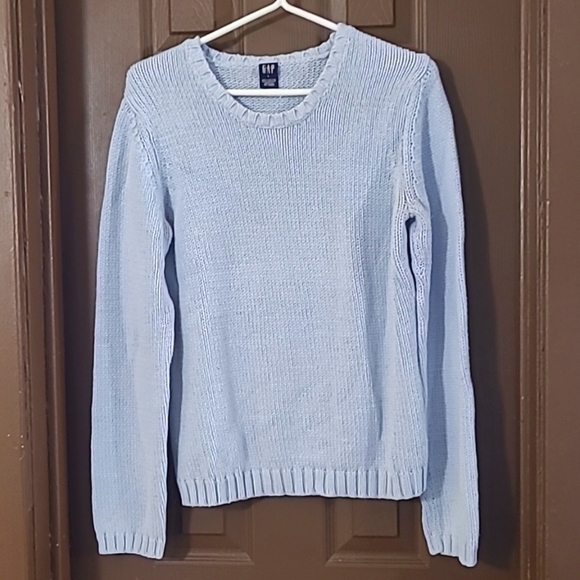 ❤️Gap light blue crewneck cotton sweater pullover - Picture 1 of 4
